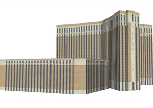 现代高层酒店建筑SU(草图大师)模型