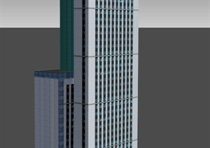 某广场综合大楼建筑设计SU(草图大师)模型