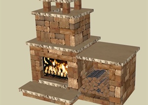 壁炉设计SU(草图大师)模型素材