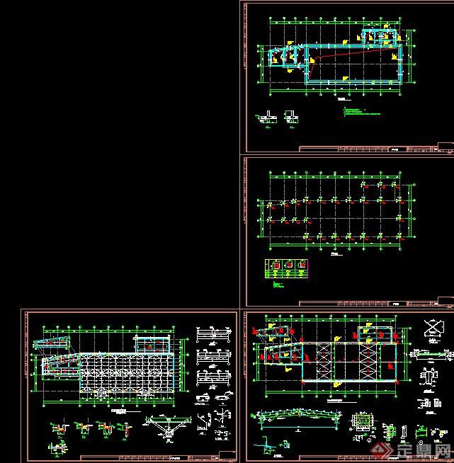 某单层文化礼堂建筑设计CAD施工图(4)
