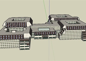 某现代研究中心建筑设计SU(草图大师)模型