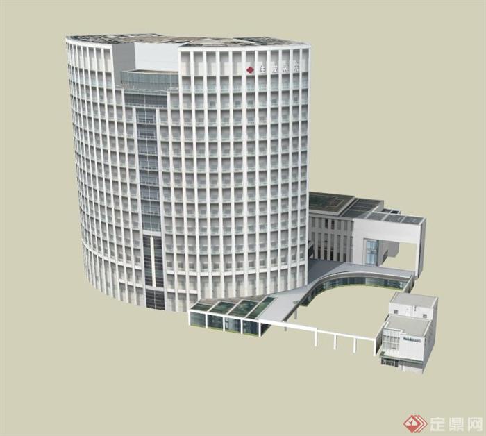医院住院楼建筑设计SU模型(1)