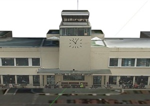 某个机场建筑设计SU(草图大师)模型1