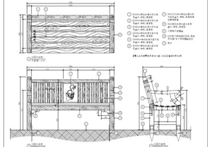 园林景观木座椅设计PDF施工图