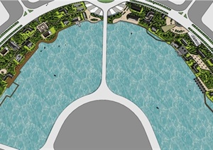 41个公园景观规划设计SU(草图大师)模型