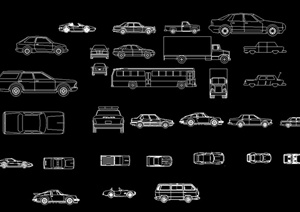 多款不同形式汽车设计CAD方案图