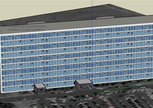 某发展银行大楼建筑设计SU(草图大师)模型