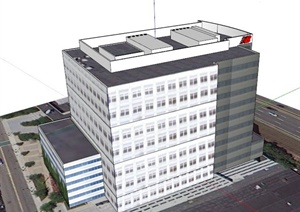 新平衡总部大楼建筑设计SU(草图大师)模型