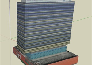 迪拜瑞享酒店建筑设计SU(草图大师)模型