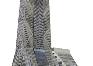 现代高层商务中心办公建筑设计SU(草图大师)模型