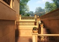 住宅景观,楼梯,栏杆,花钵,台阶,围墙
