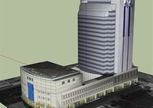 新舞台大楼建筑设计SU(草图大师)模型