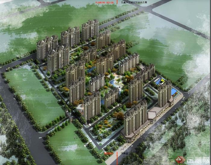 现代高层居住区建筑规划方案(1)