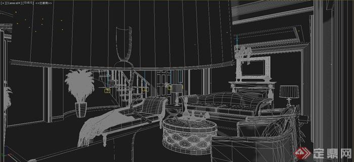 某住宅空间客厅与餐厅家装设计3DMAX模型(3)