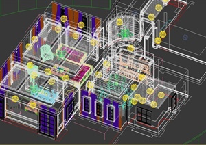 现代某住宅室内空间装修设计3DMAX模型