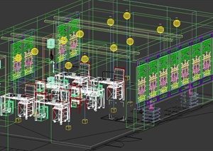 现代某办公空间装修设计3DMAX模型