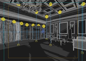 欧式风格商业门厅室内设计3dmax模型