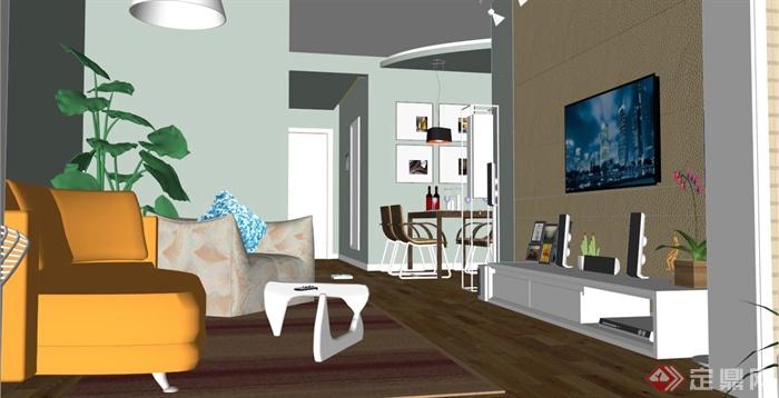 客厅,沙发,茶几,电视柜,餐桌椅