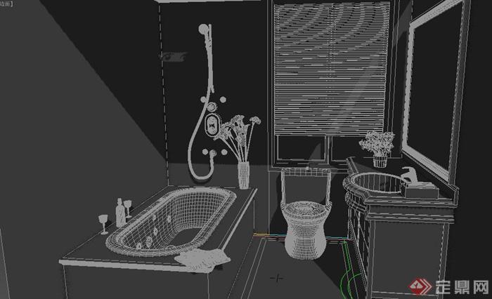 卫生间浴室装饰设计MAX模型(1)