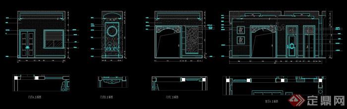 某别墅空间一层客厅与餐厅室内设计CAD施工图(3)