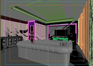 欧式风格家装影视厅室内设计3dmax模型