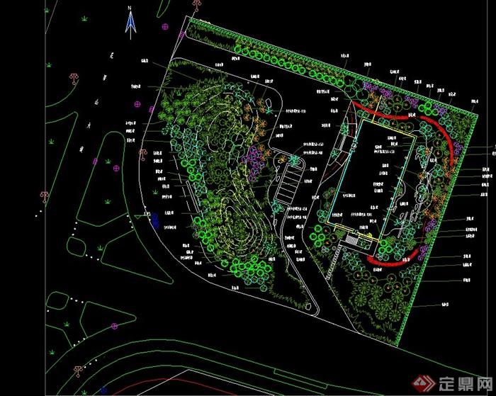 某生态科技园环境设计CAD方案图(1)