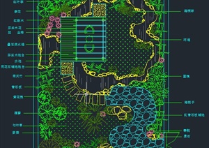 某别墅花园景观设计CAD方案图