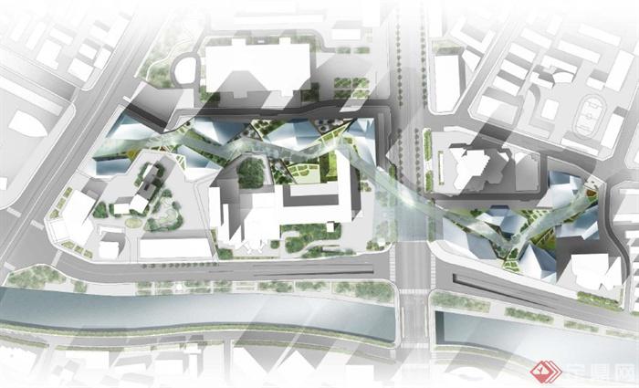 现代风格城市商业中心建筑设计方案(1)