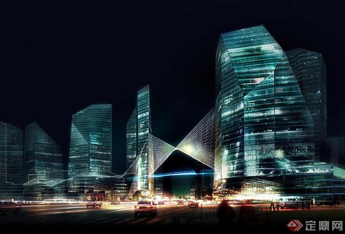 现代风格城市商业中心建筑设计方案(3)