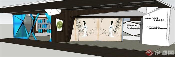 茶文化展厅装饰设计MAX模型（带效果图）(5)