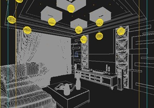 室内装饰家庭影音室设计3dmax模型