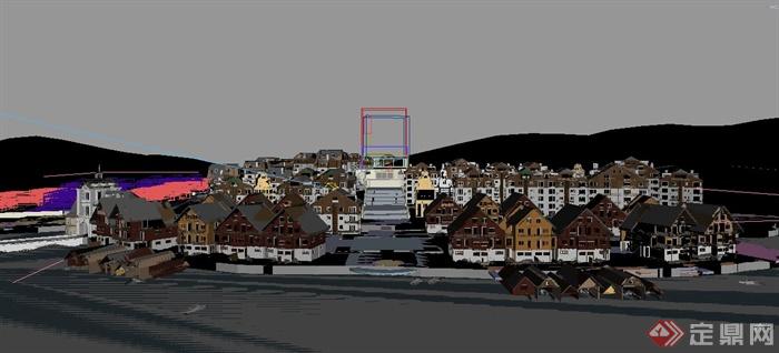 某美式山地别墅区建筑设计3DMAX模型与PSD效果图(5)