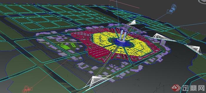 某城市规划设计MAX模型（带效果图）(3)
