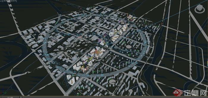 某城市地块规划设计MAX模型（带效果图）(3)