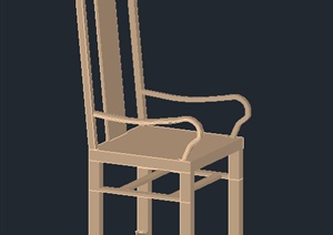 木质扶手椅cad资料