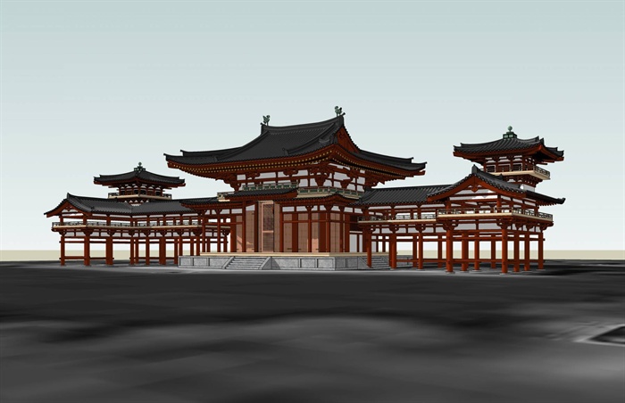 102个日本古建筑设计SU模型