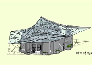 体育场厕所建筑设计SU(草图大师)模型