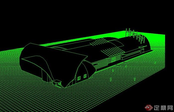 现代某汽车站建筑设计CAD图与JPG方案图(1)