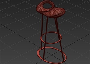 现代某时尚吧台凳设计3DMAX模型