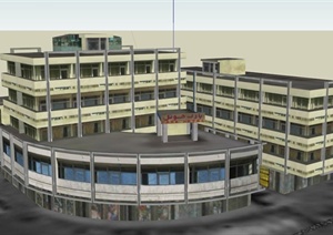 国际饭店建筑设计SU(草图大师)模型