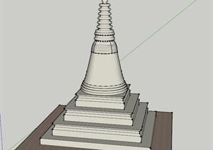 塔山建筑设计SU(草图大师)模型