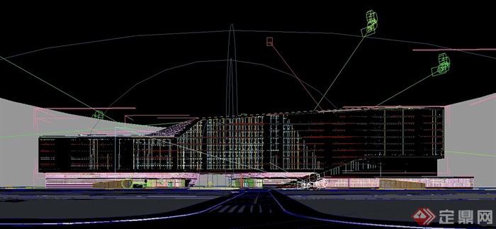 现代风格某多层商业建筑设计3DMAX模型与PSD效果图(3)