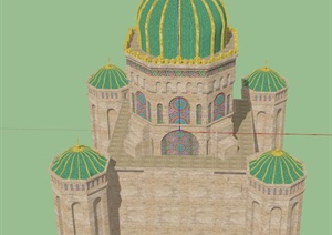 宫殿建筑设计SU(草图大师)模型