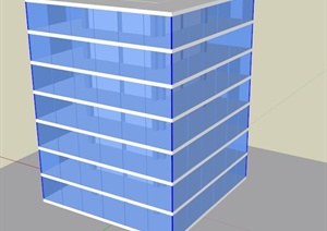 某办公楼建筑框架设计SU(草图大师)模型