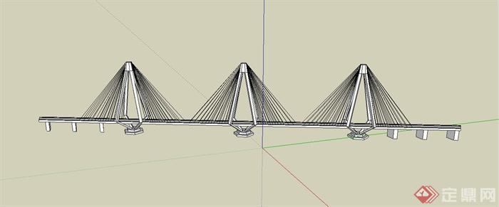 现代某高架桥设计SU模型(2)