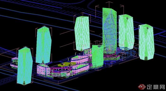 现代某高层街道综合建筑设计3DMAX模型与PSD效果图(5)