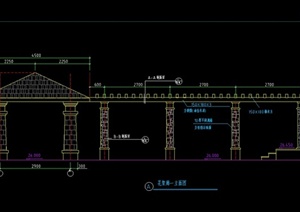 景观节点花架廊设计CAD施工图