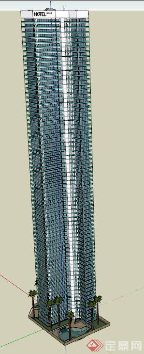 迈阿密酒店建筑设计SU模型(1)