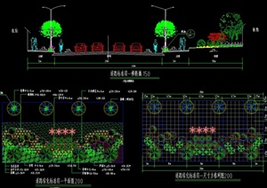 园林景观城市道路景观规划设计CAD施工图