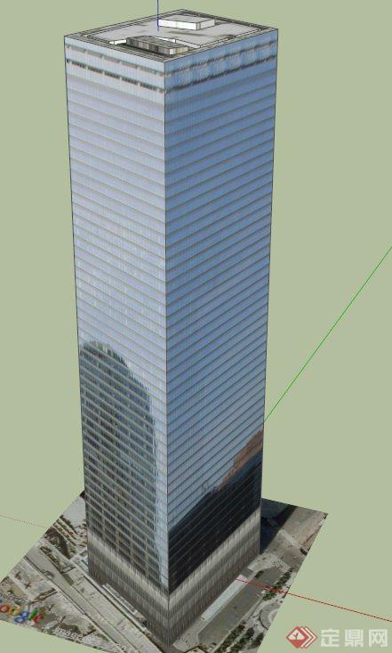 某贸易中心大楼建筑设计SU模型(1)